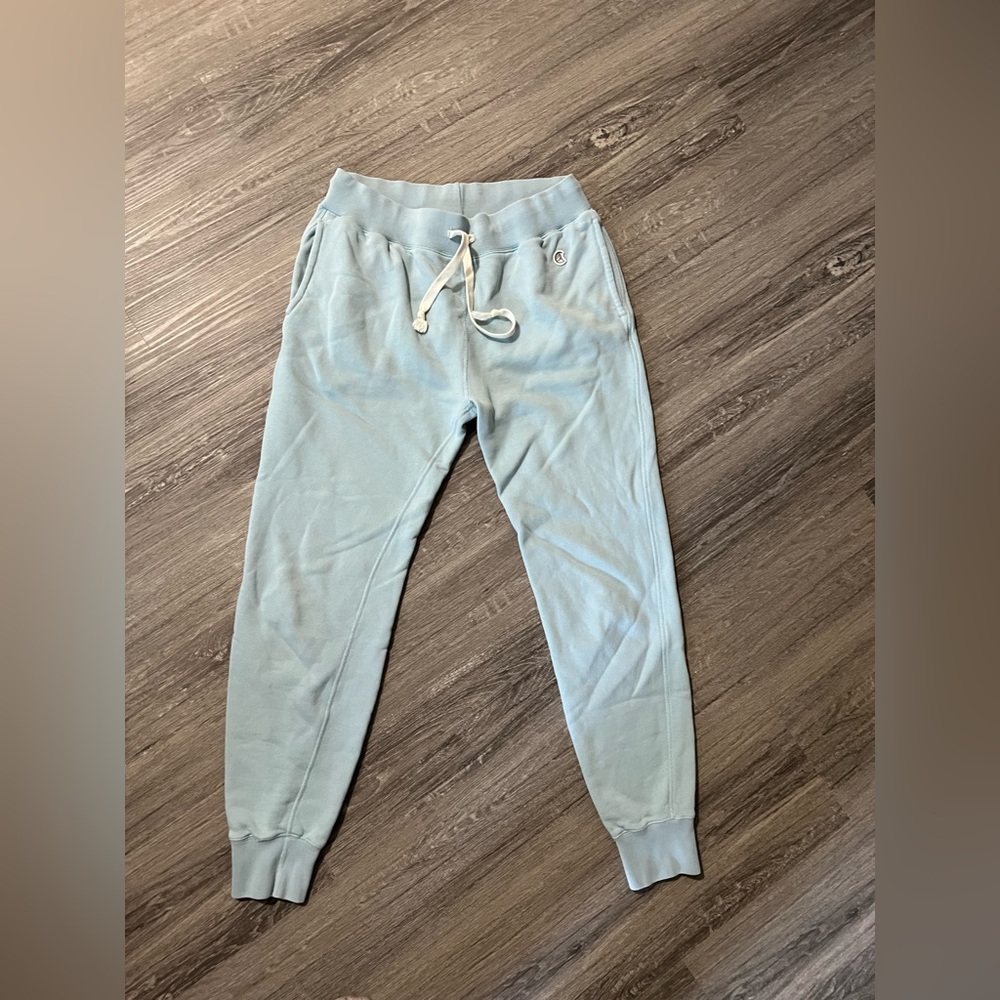 Champion Blue Sweatpants with Elastic Waistband and Tapered Ankles